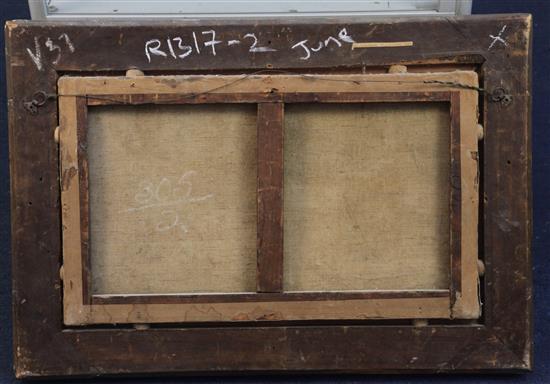 19th century English School The First Channel Paddle 13 x 21.5in.